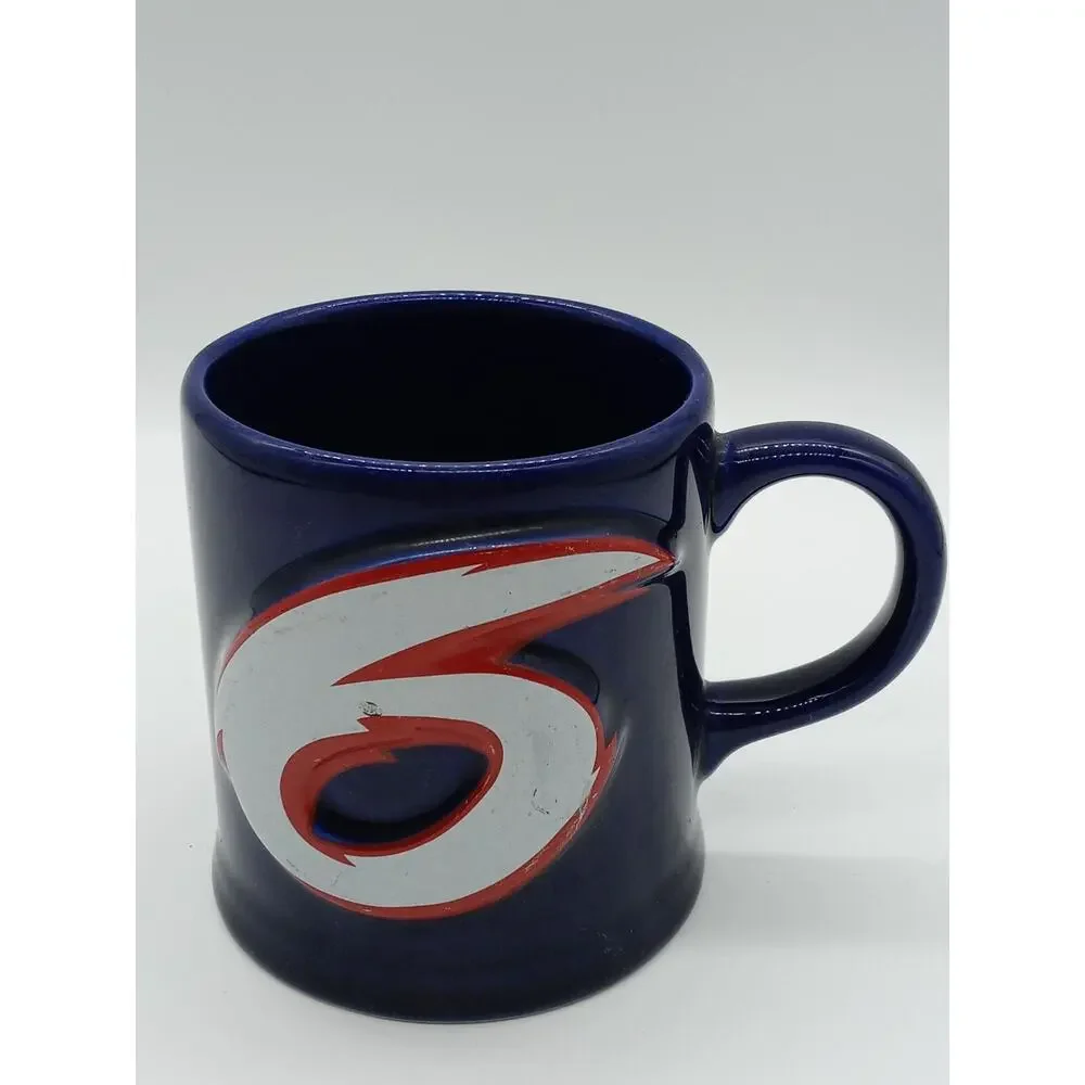 Mark Martin #6 Valvoline Racing Ceramic Coffee Cup Mug NASCAR Raised Blue